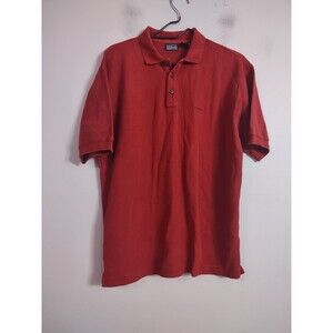 Patagonia Polo Shirt Mens Rusty Orange Organic Cotton Shirt - Medium
